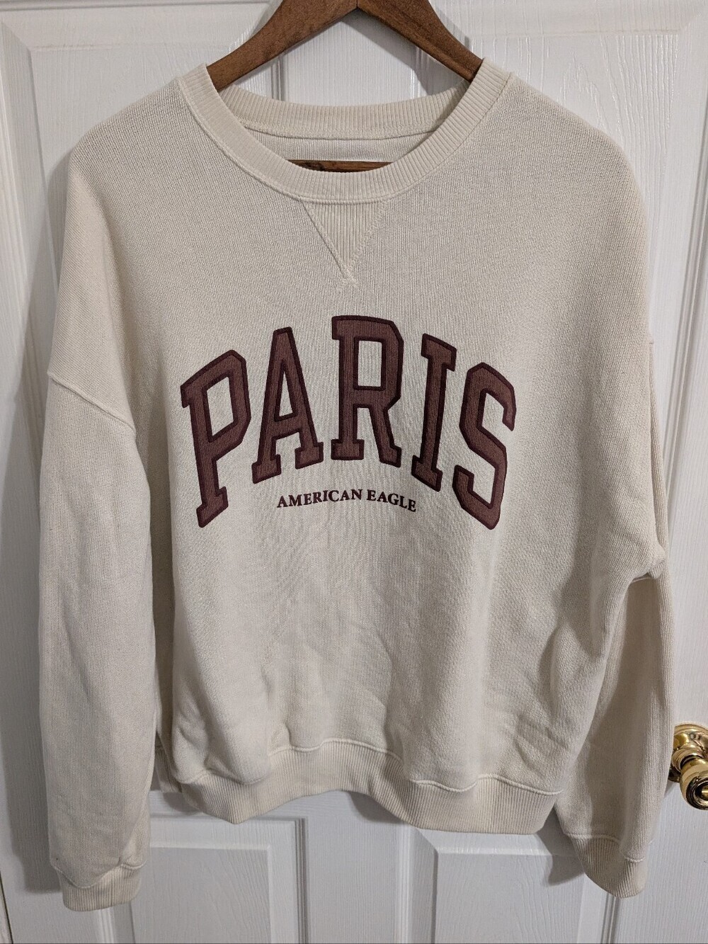 American Eagle Womens Sweatshirt Paris This Feels Seriously Lived In Size Large